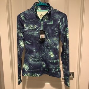 Nike Pro Warm Half-Zip Pullover in Neon